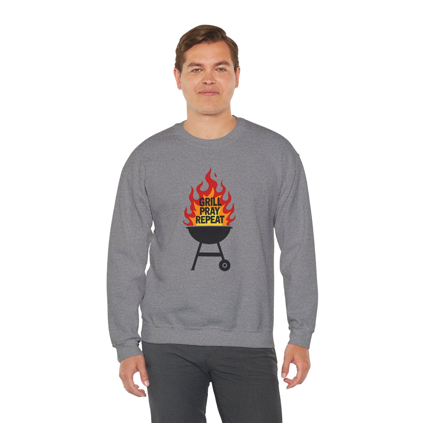 Grill Pray Repeat Crewneck Sweatshirt