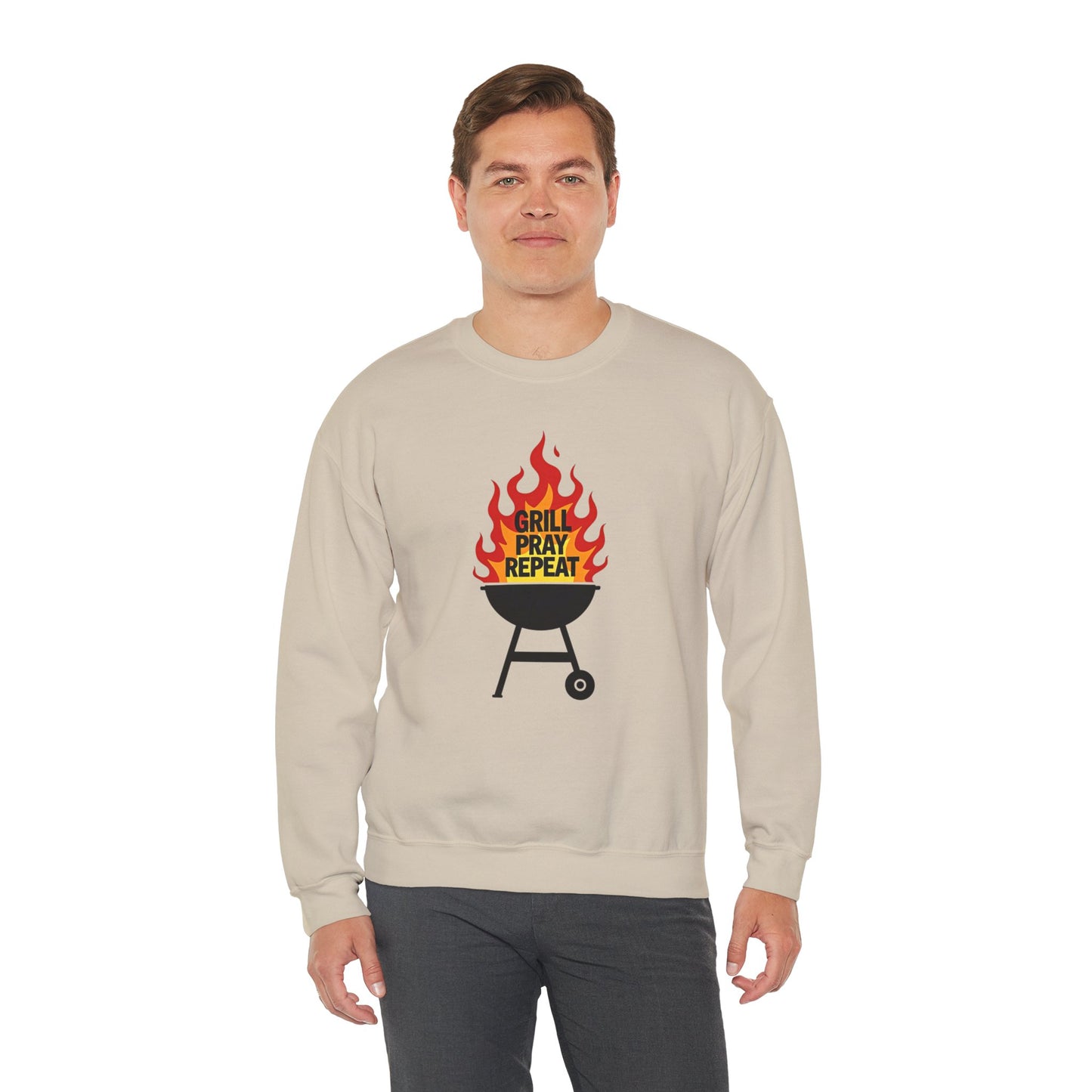 Grill Pray Repeat Crewneck Sweatshirt