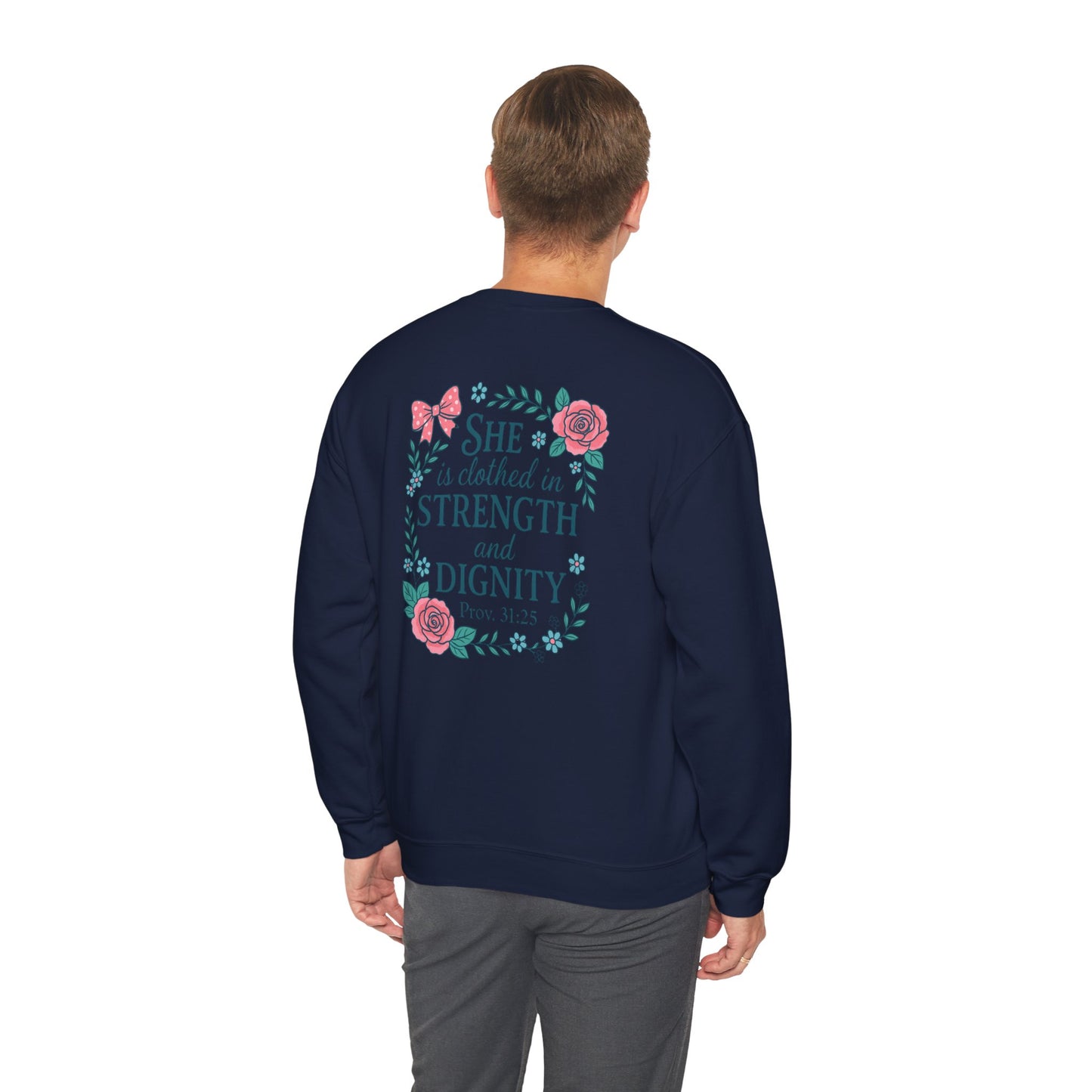 Proverbs 31:25 Crewneck Sweatshirt