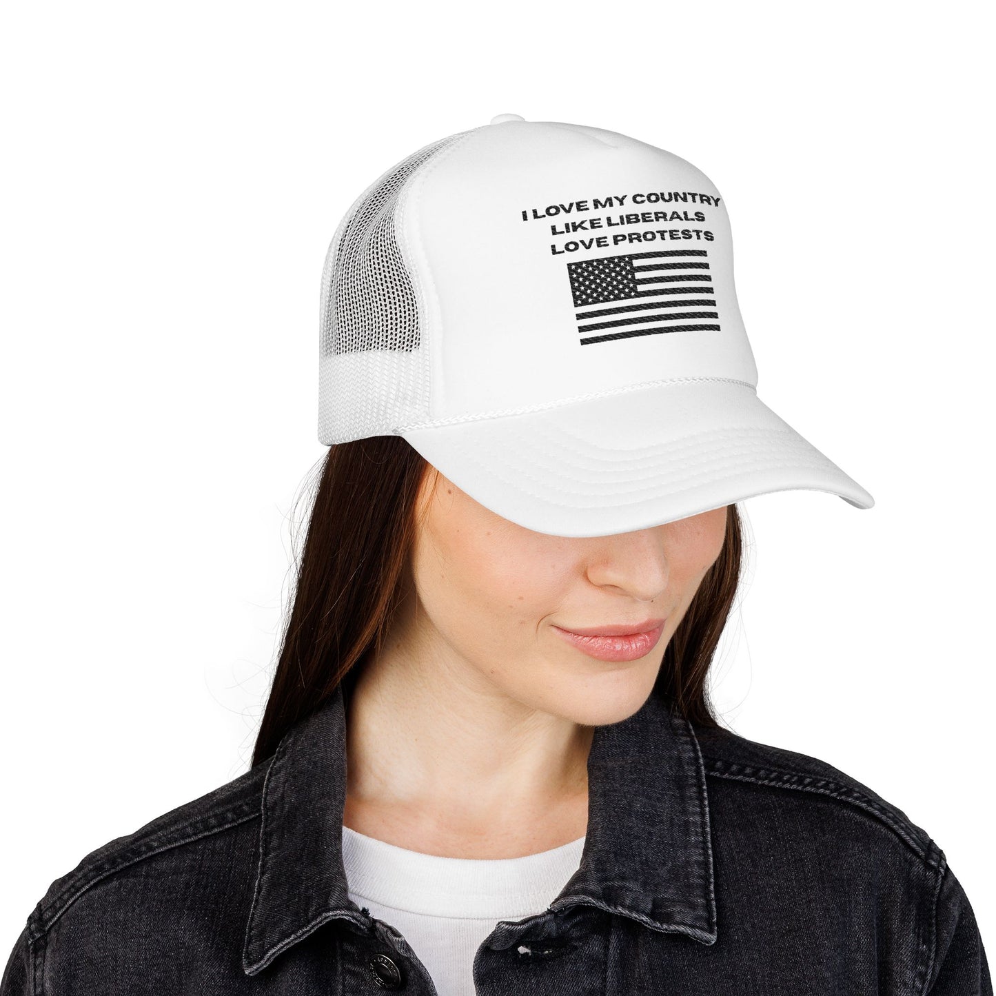 I Love My Country Trucker Hat