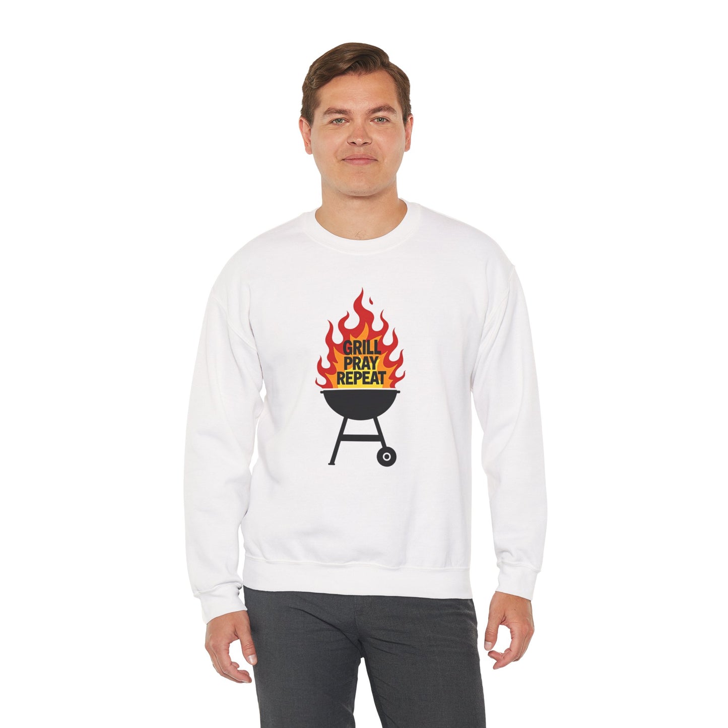 Grill Pray Repeat Crewneck Sweatshirt