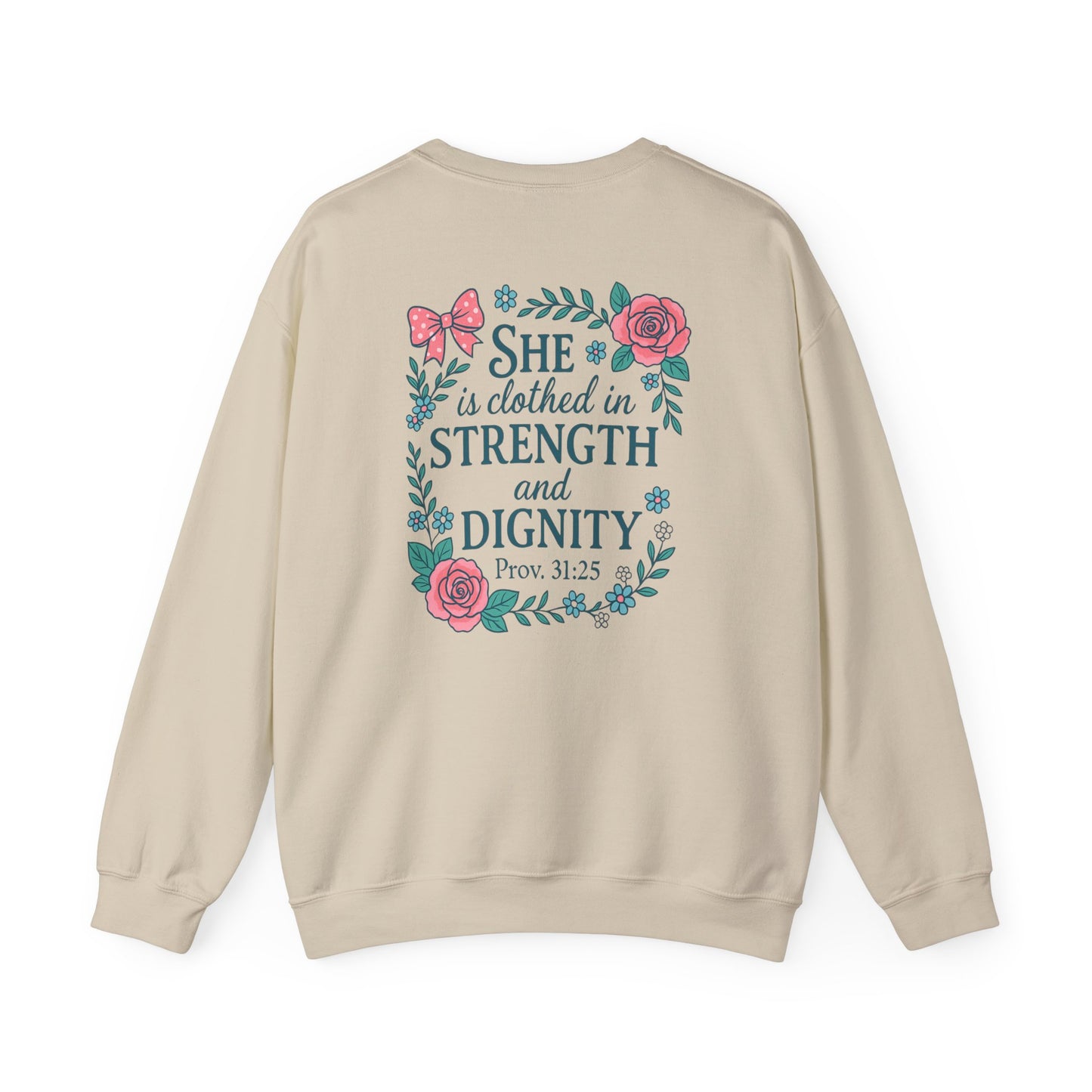 Proverbs 31:25 Crewneck Sweatshirt