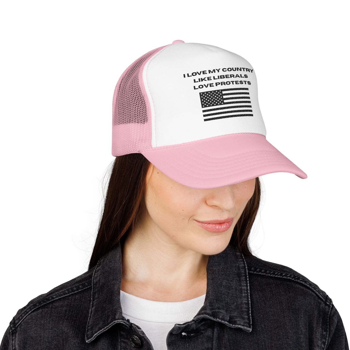 I Love My Country Trucker Hat