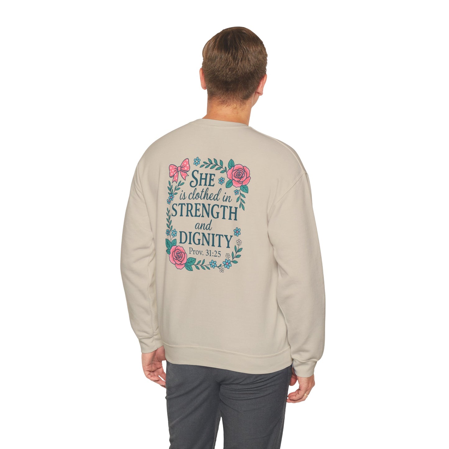 Proverbs 31:25 Crewneck Sweatshirt