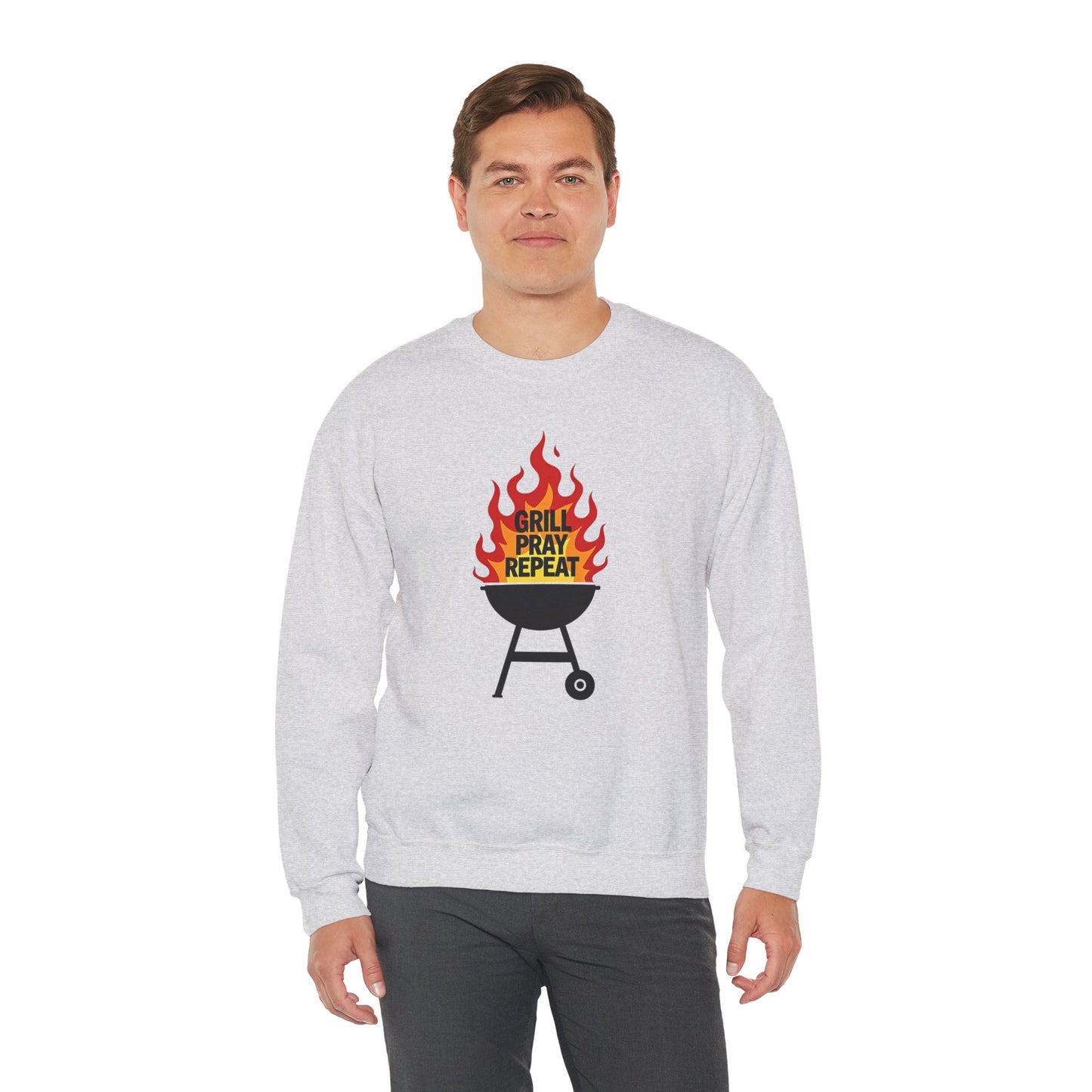 Grill Pray Repeat Crewneck Sweatshirt