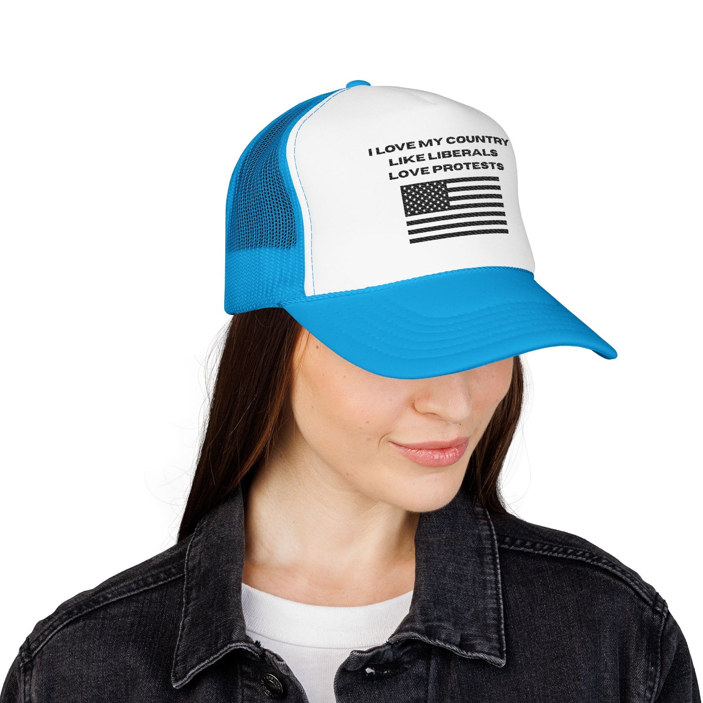 I Love My Country Trucker Hat