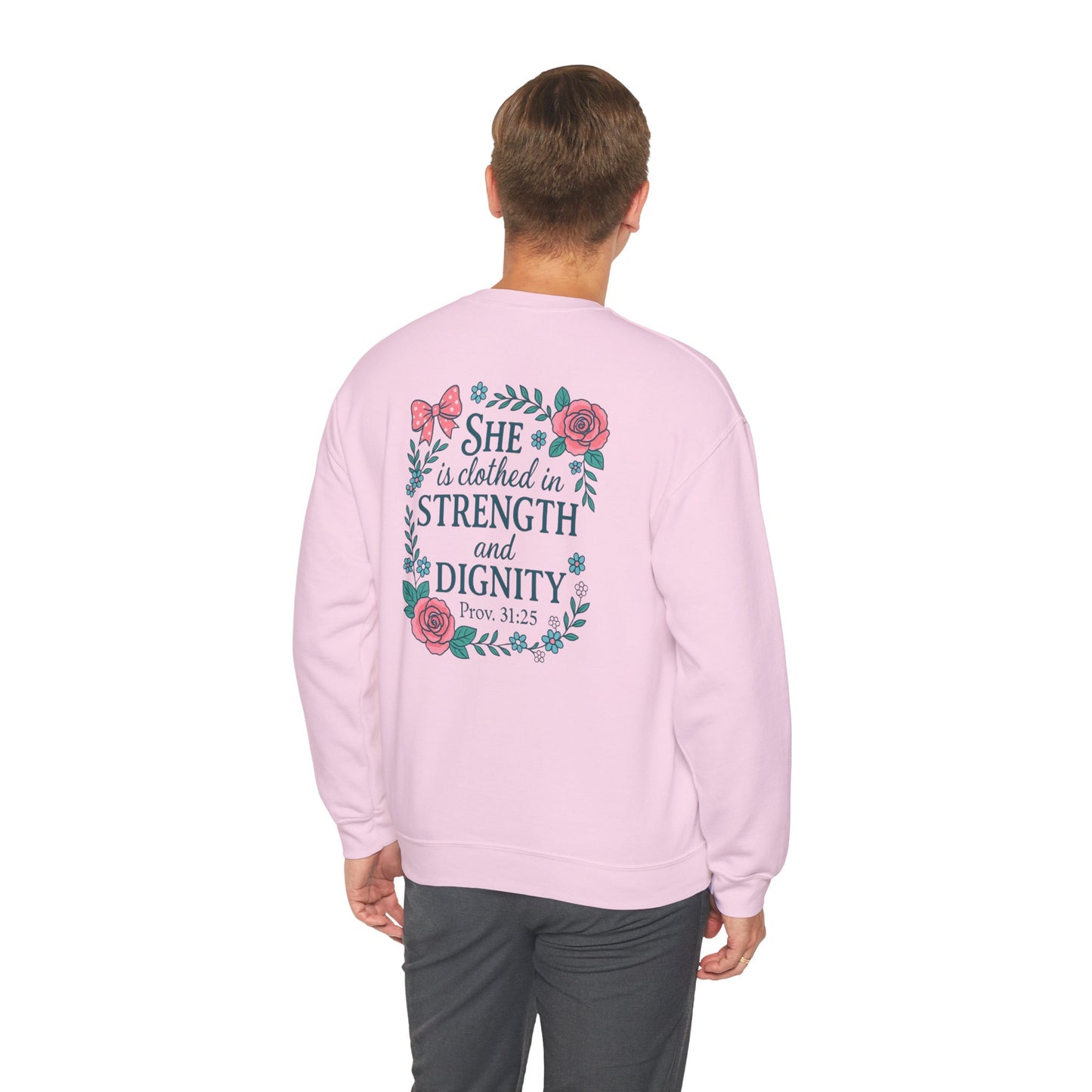 Proverbs 31:25 Crewneck Sweatshirt