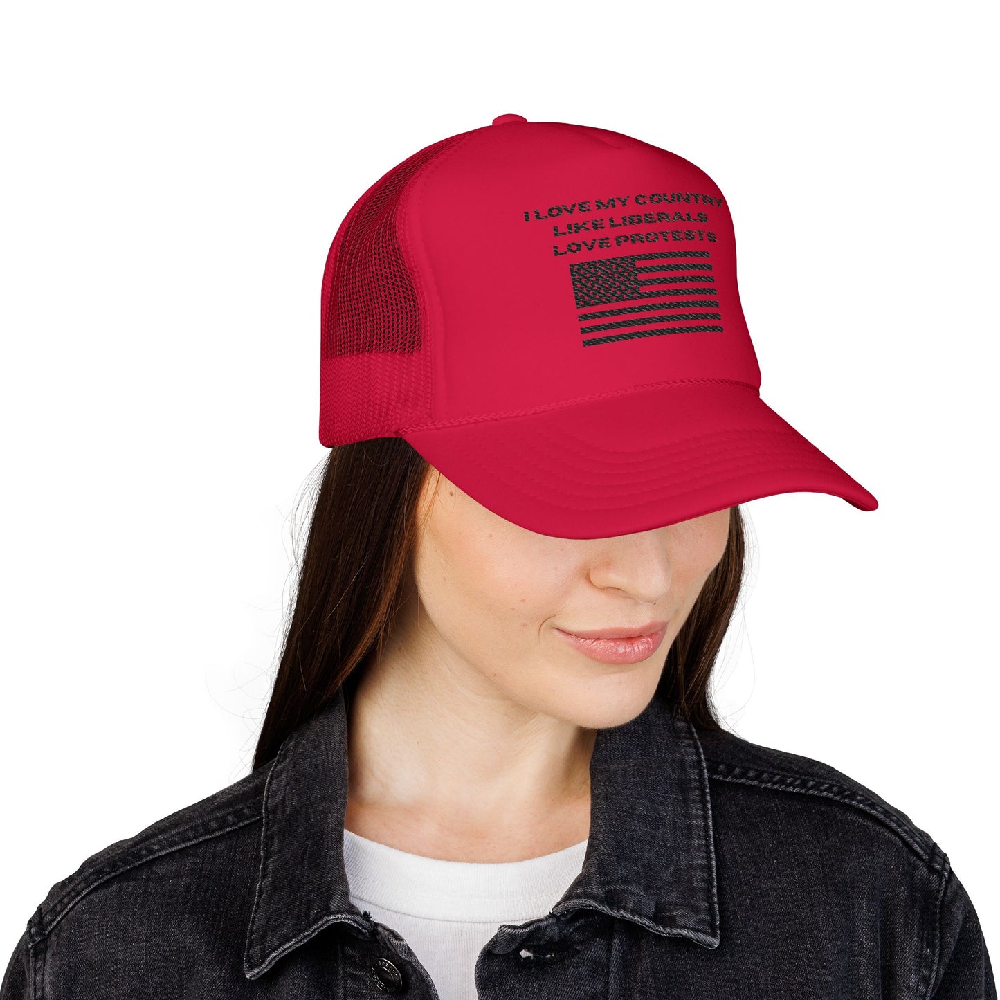 I Love My Country Trucker Hat