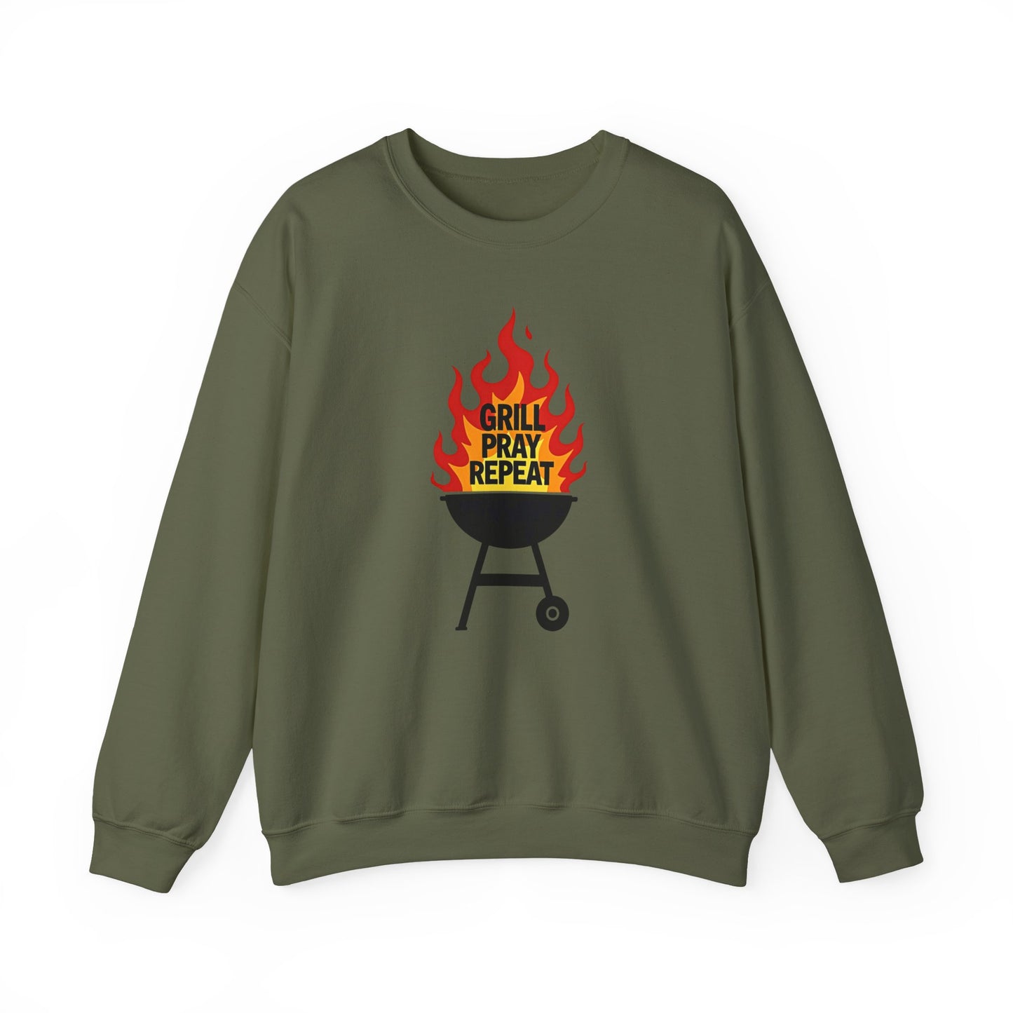 Grill Pray Repeat Crewneck Sweatshirt