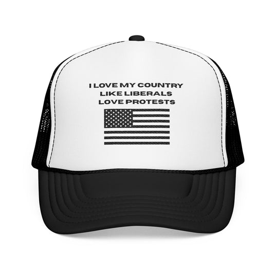 I Love My Country Trucker Hat